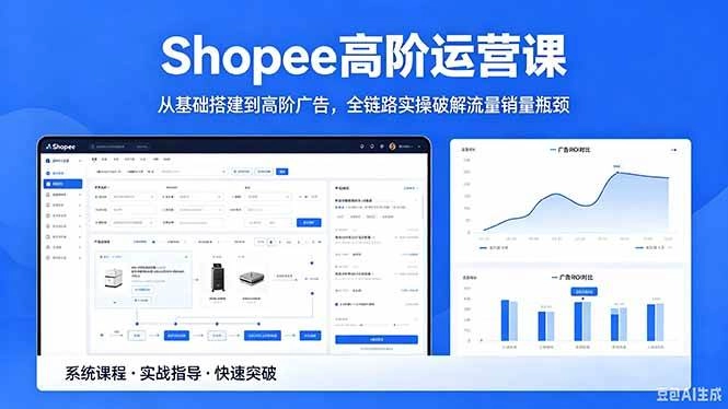 （18499期）Shopee高阶运营课-2026年5月更新，从基础搭建到高阶广告，全链路实操破解流量销量瓶颈