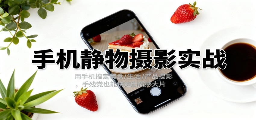 图片[1]客创社区-专注互联网轻资产资源整合与分享手机静物摄影实战，用手机搞定美食/生活/产品摄影，手残党也能快速出质感大片客创社区-专注互联网轻资产资源整合与分享客创社区-专注互联网轻资产资源整合与分享