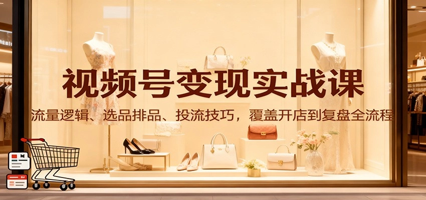图片[1]客创社区-专注互联网轻资产资源整合与分享视频号变现实战课：流量逻辑、选品排品、投流技巧，覆盖开店到复盘全流程客创社区-专注互联网轻资产资源整合与分享客创社区-专注互联网轻资产资源整合与分享