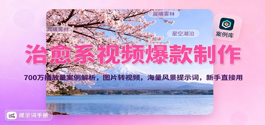 图片[1]客创社区-专注互联网轻资产资源整合与分享治愈系视频爆款制作，700万播放量案例解析，图片转视频，海量风景提示词，新手直接用客创社区-专注互联网轻资产资源整合与分享客创社区-专注互联网轻资产资源整合与分享