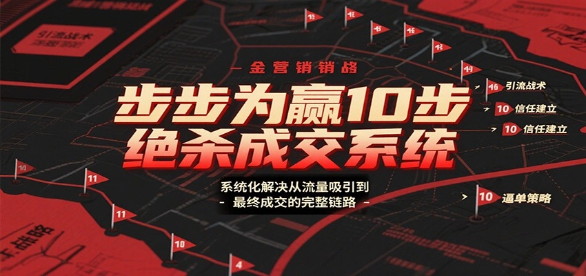 图片[1]客创社区-专注互联网轻资产资源整合与分享步步为赢10步绝杀成交系统，系统化解决从流量吸引到最终成交的完整链路客创社区-专注互联网轻资产资源整合与分享客创社区-专注互联网轻资产资源整合与分享