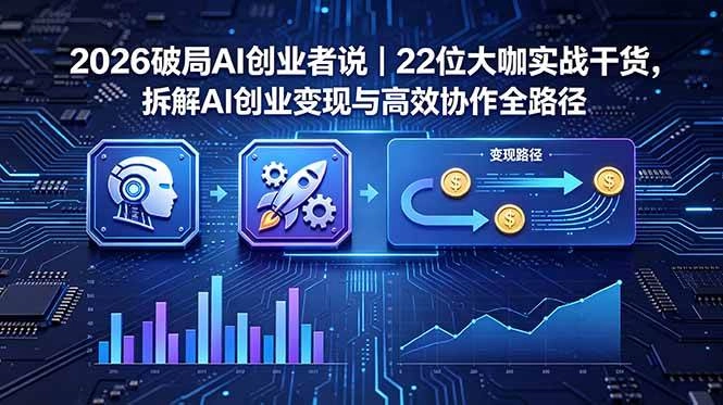 (18628期)2026 破局 AI 创业者说|22 位大咖实战干货,拆解 AI 创业变现与高效协作全路径 (18628期)2026 破局 AI 创业者说|22 位大咖实战干货,拆解 AI 创业变现与高效协作全路径