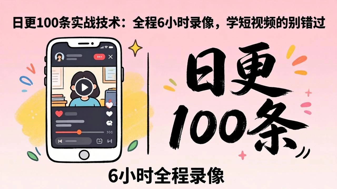 某工作坊东莞2026年4月12线下课:日更100条实战:全程6小时录像,学短视频的别错过 某工作坊东莞2026年4月12线下课:日更100条实战:全程6小时录像,学短视频的别错过