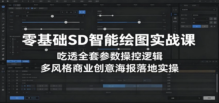 零基础SD智能绘图实战课:吃透全套参数操控逻辑,多风格商业创意海报落地实操 零基础SD智能绘图实战课:吃透全套参数操控逻辑,多风格商业创意海报落地实操