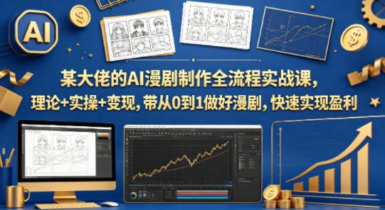 某大佬的AI漫剧制作全流程实战课,理论+实操+变现,带从0到1做好漫剧,快速实现盈利 某大佬的AI漫剧制作全流程实战课,理论+实操+变现,带从0到1做好漫剧,快速实现盈利
