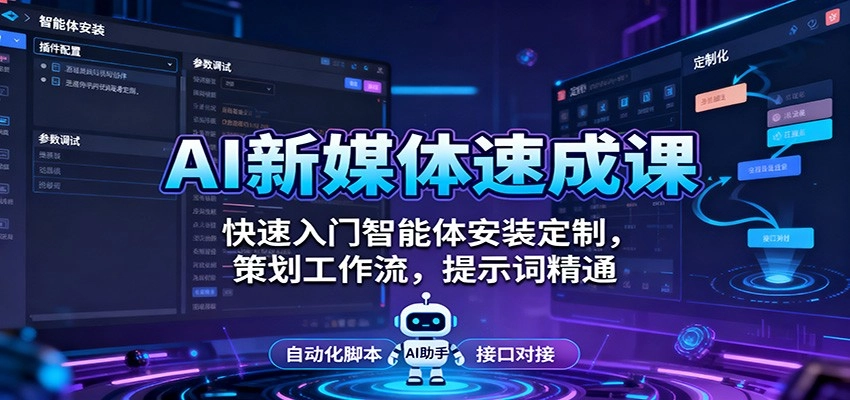 图片[1]客创社区-专注互联网轻资产资源整合与分享AI新媒体速成课：快速入门智能体安装定制，策划工作流，提示词精通客创社区-专注互联网轻资产资源整合与分享客创社区-专注互联网轻资产资源整合与分享