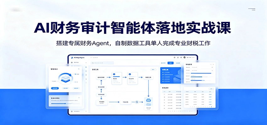 AI财务审计智能体落地实战课:搭建专属财务Agent,自制数据工具单人完成专业财税工作 AI财务审计智能体落地实战课:搭建专属财务Agent,自制数据工具单人完成专业财税工作