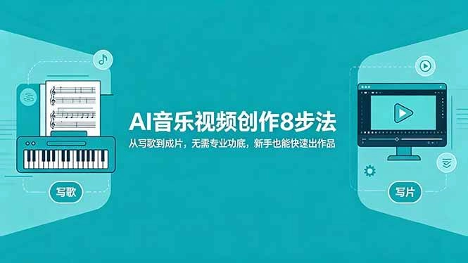 (18340期)AI音乐视频创作8步法:从写歌到成片,无需专业功底,新手也能快速出作品 (18340期)AI音乐视频创作8步法:从写歌到成片,无需专业功底,新手也能快速出作品