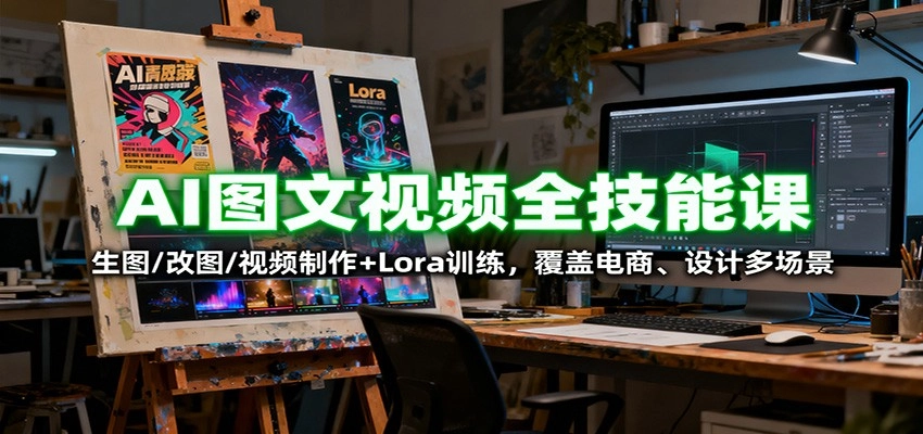 图片[1]客创社区-专注互联网轻资产资源整合与分享AI图文视频全技能课：生图/改图/视频制作+Lora训练，覆盖电商 、设计多场景客创社区-专注互联网轻资产资源整合与分享客创社区-专注互联网轻资产资源整合与分享