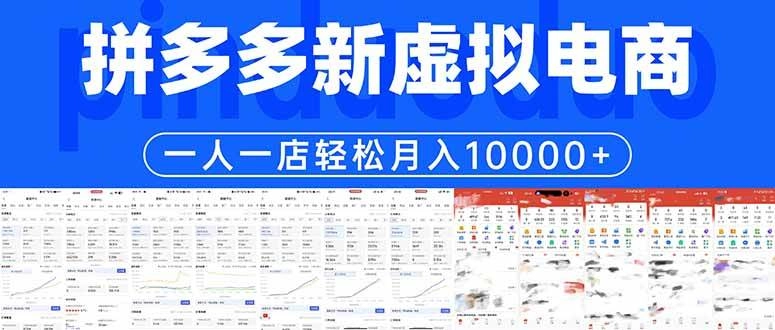 (17978期)拼多多虚拟电商一人一店轻松月入10000+ (17978期)拼多多虚拟电商一人一店轻松月入10000+