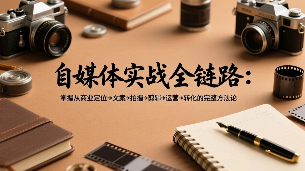 自媒体实战全链路:掌握从商业定位→文案→拍摄→剪辑→运营→转化的完整方法论 自媒体实战全链路:掌握从商业定位→文案→拍摄→剪辑→运营→转化的完整方法论
