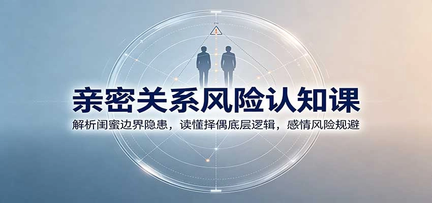亲密关系风险认知课：解析闺蜜边界隐患，读懂择偶底层逻辑，感情风险规避