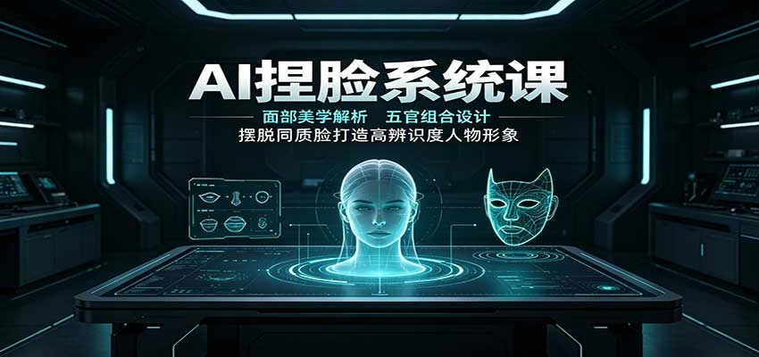 AI捏脸系统课:面部美学解析,五官组合设计,摆脱同质脸打造高辨识度人物形象 AI捏脸系统课:面部美学解析,五官组合设计,摆脱同质脸打造高辨识度人物形象