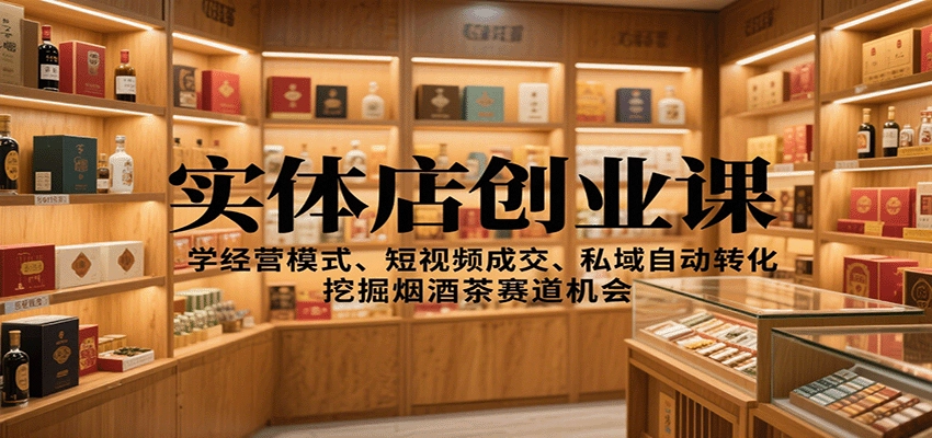 图片[1]客创社区-专注互联网轻资产资源整合与分享实体店创业课：学经营模式、短视频成交、私域自动转化，挖掘烟酒茶赛道机会客创社区-专注互联网轻资产资源整合与分享客创社区-专注互联网轻资产资源整合与分享