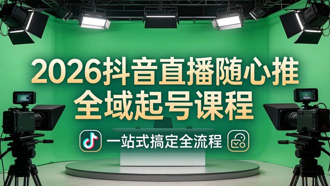 (18094期)2026抖音直播随心推全域起号课程(更新4月18):一站式搞定直播起号、稳号、放量全流程 (18094期)2026抖音直播随心推全域起号课程(更新4月18):一站式搞定直播起号、稳号、放量全流程