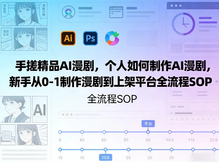 手搓精品AI漫剧,个人如何制作AI漫剧,新手从0-1制作漫剧到上架平台全流程SOP 手搓精品AI漫剧,个人如何制作AI漫剧,新手从0-1制作漫剧到上架平台全流程SOP