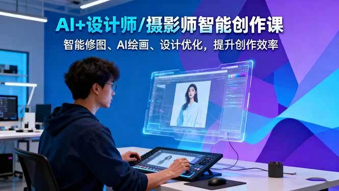 图片[1]客创社区-专注互联网轻资产资源整合与分享AI+设计师/摄影师智能创作课：智能修图、AI绘画、设计优化，提升创作效率客创社区-专注互联网轻资产资源整合与分享客创社区-专注互联网轻资产资源整合与分享