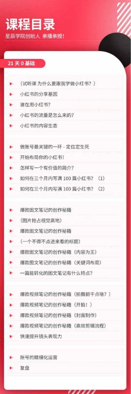 21天0基础小红书实操训练营|从账号搭建、流量逻辑到爆款笔记、垂直变现全突破 21天0基础小红书实操训练营|从账号搭建、流量逻辑到爆款笔记、垂直变现全突破