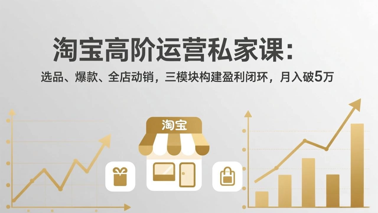 淘宝高阶运营私家课(更新26年4月 淘宝高阶运营私家课(更新26年4月