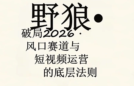 野狼团队·多平台实操运营课(更新4月) 野狼团队·多平台实操运营课(更新4月)