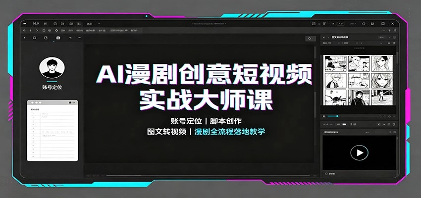 AI漫剧创意短视频实战大师课:账号定位脚本创作,图文转视频,漫剧全流程落地教学 AI漫剧创意短视频实战大师课:账号定位脚本创作,图文转视频,漫剧全流程落地教学