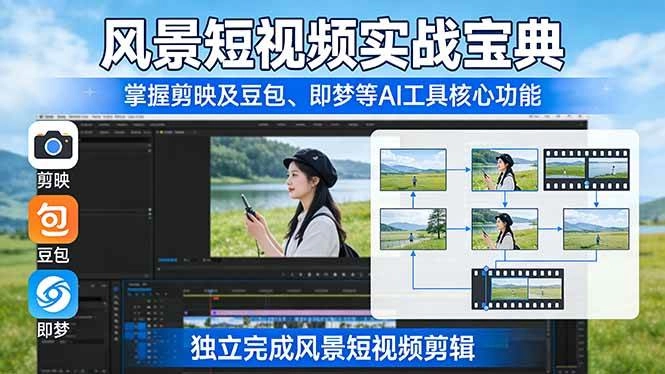 (17704期)风景短视频实战宝典:掌握剪映及豆包、即梦等AI工具的核心功能,独立完成风景短视频剪辑 (17704期)风景短视频实战宝典:掌握剪映及豆包、即梦等AI工具的核心功能,独立完成风景短视频剪辑