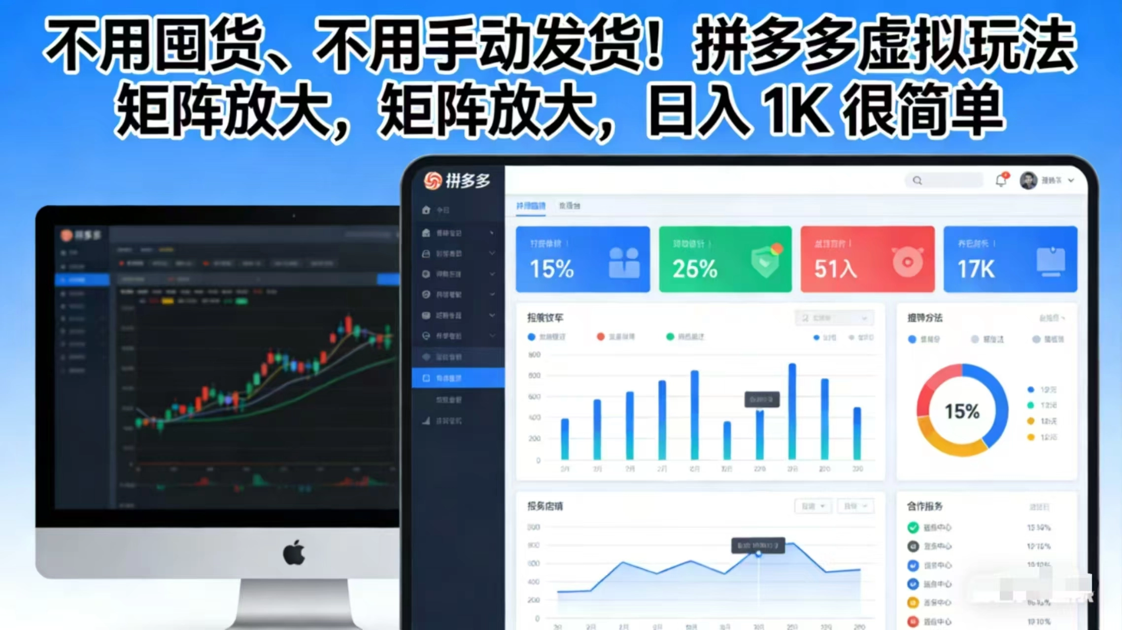 不用囤货、不用手动发货！拼多多虚拟玩法，矩阵放大，日入 1K 很简单