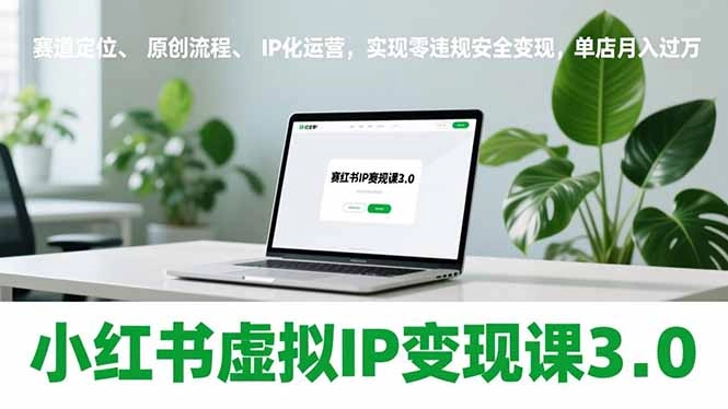 小红书虚拟IP变现课3.0,赛道定位、原创流程、IP化运营,实现零违规安全变现,单店月入过万 小红书虚拟IP变现课3.0,赛道定位、原创流程、IP化运营,实现零违规安全变现,单店月入过万
