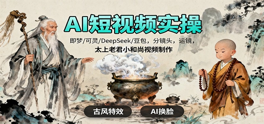 图片[1]客创社区-专注互联网轻资产资源整合与分享AI短视频实操，即梦/可灵/DeepSeek/豆包，分镜头，运镜，太上老君小和尚视频制作客创社区-专注互联网轻资产资源整合与分享客创社区-专注互联网轻资产资源整合与分享