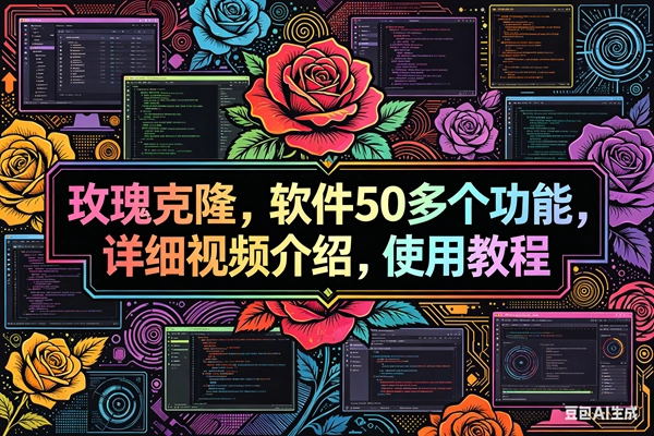 (18026期)玫瑰克隆,ai克隆软件,自媒体的神器,一键爆款,60多个功能的详细教程。 (18026期)玫瑰克隆,ai克隆软件,自媒体的神器,一键爆款,60多个功能的详细教程。