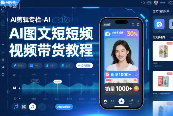 AI剪辑专栏-AI图文短视频带货教程