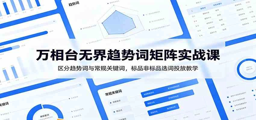 万相台无界趋势词矩阵实战课:区分趋势词与常规关键词,标品非标品选词投放教学 万相台无界趋势词矩阵实战课:区分趋势词与常规关键词,标品非标品选词投放教学