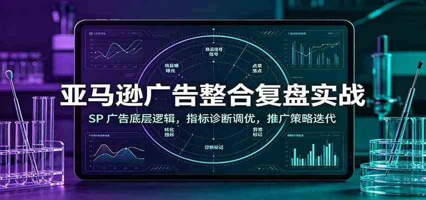 亚马逊广告整合复盘实战:SP广告底层逻辑,指标诊断调优,推广策略迭代 亚马逊广告整合复盘实战:SP广告底层逻辑,指标诊断调优,推广策略迭代