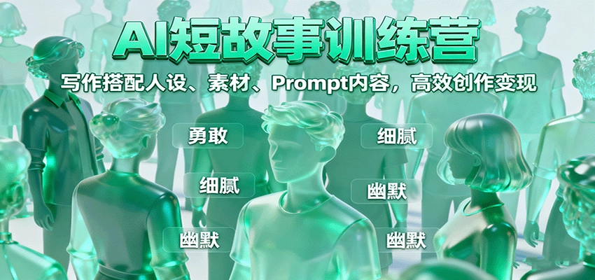 图片[1]客创社区-专注互联网轻资产资源整合与分享AI短故事训练营：写作搭配人设、素材、Prompt内容，高效创作变现客创社区-专注互联网轻资产资源整合与分享客创社区-专注互联网轻资产资源整合与分享