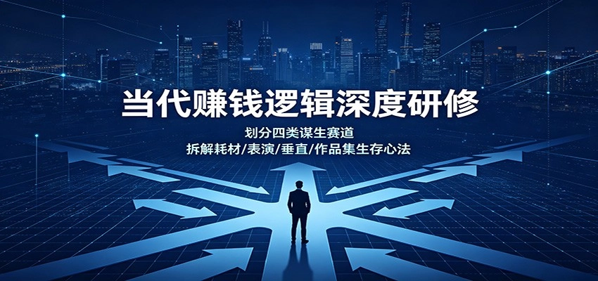 当代赚钱逻辑深度研修:划分四类谋生赛道,拆解耗材/表演/垂直/作品集生存心法 当代赚钱逻辑深度研修:划分四类谋生赛道,拆解耗材/表演/垂直/作品集生存心法