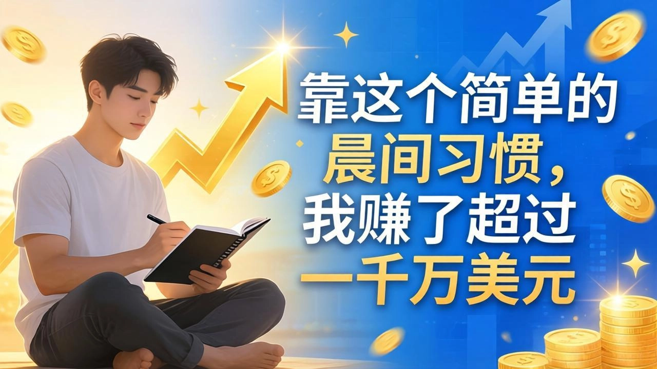 付费文章：靠这个简单的晨间习惯，我赚了超过一千万美元