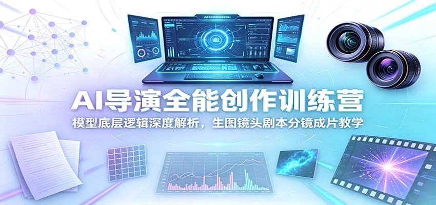 AI导演全能创作训练营:模型底层逻辑深度解析,生图镜头剧本分镜成片教学 AI导演全能创作训练营:模型底层逻辑深度解析,生图镜头剧本分镜成片教学
