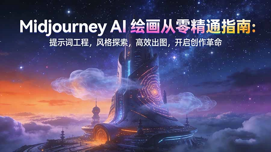 Midjourney AI绘画从零精通指南:提示词工程,风格探索,高效出图,开启创作革命 Midjourney AI绘画从零精通指南:提示词工程,风格探索,高效出图,开启创作革命