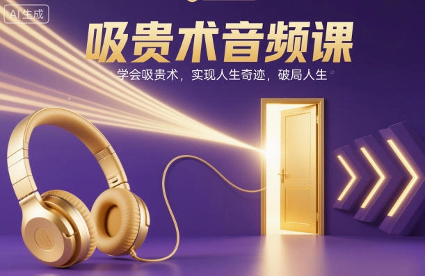 吸贵术音频课，学会吸贵术，实现人生奇迹，破局人生