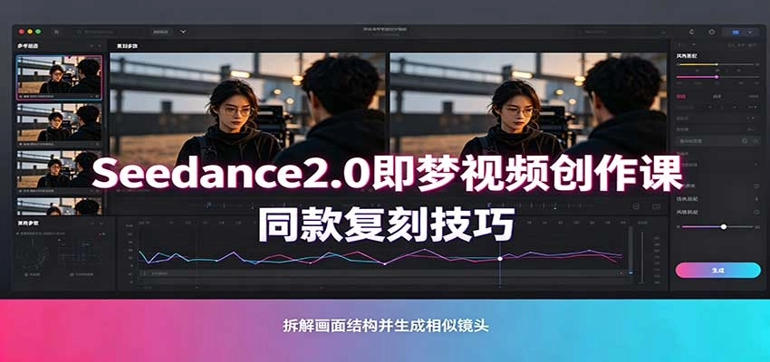 Seedance2.0即梦视频创作课:剧本式视频制作,同款复刻技巧,多行业案例落地教学 Seedance2.0即梦视频创作课:剧本式视频制作,同款复刻技巧,多行业案例落地教学