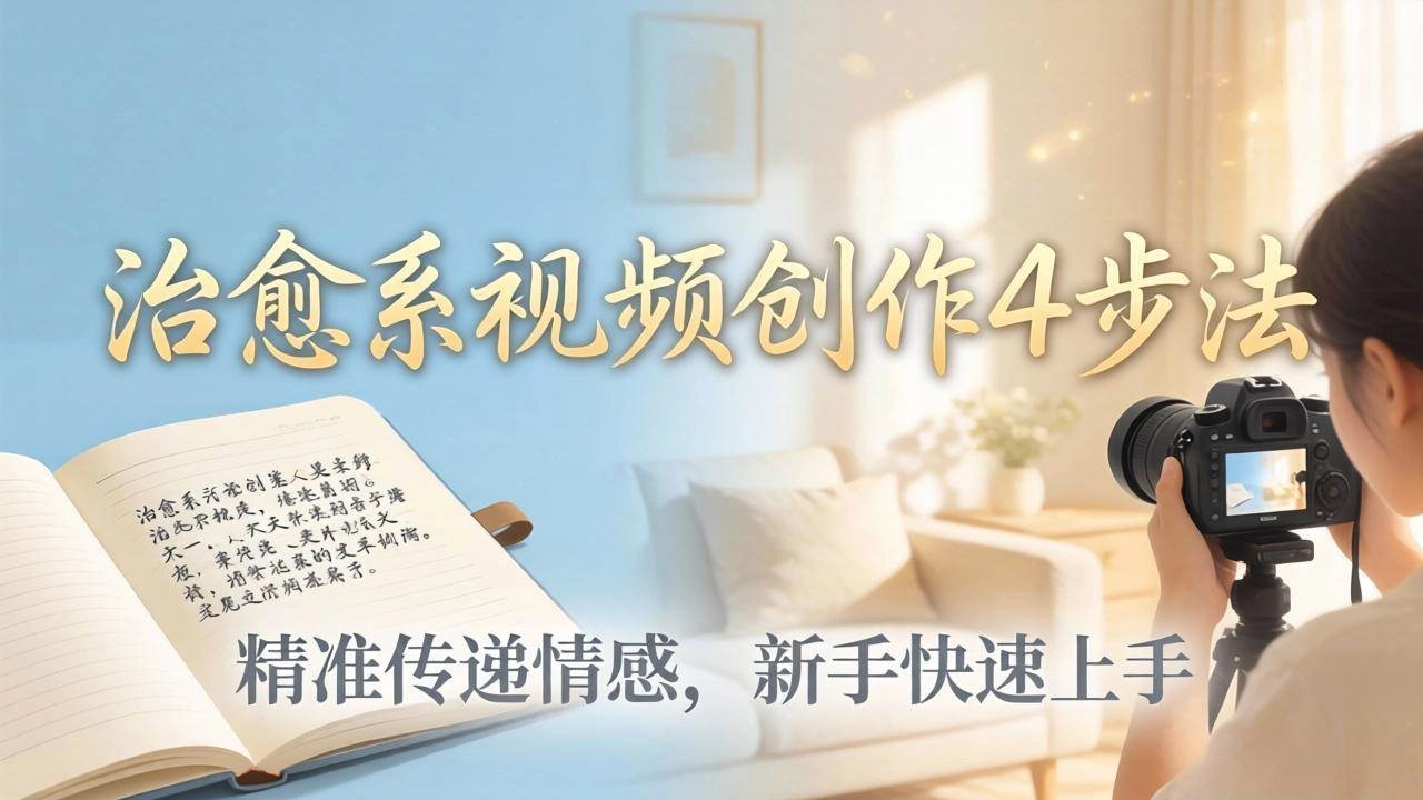 (18165期)治愈系视频创作4步法:从文案打磨到画面呈现,精准传递情感,新手快速上手出优质内容 (18165期)治愈系视频创作4步法:从文案打磨到画面呈现,精准传递情感,新手快速上手出优质内容