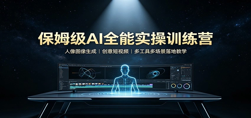 保姆级AI全能实操训练营:人像图像生成,创意短视频,多工具多场景落地教学 保姆级AI全能实操训练营:人像图像生成,创意短视频,多工具多场景落地教学