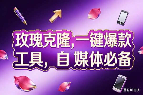 （17695期）玫瑰克隆工具，ai鲁大魔，自媒体必备神器，一键爆款，详细教程。