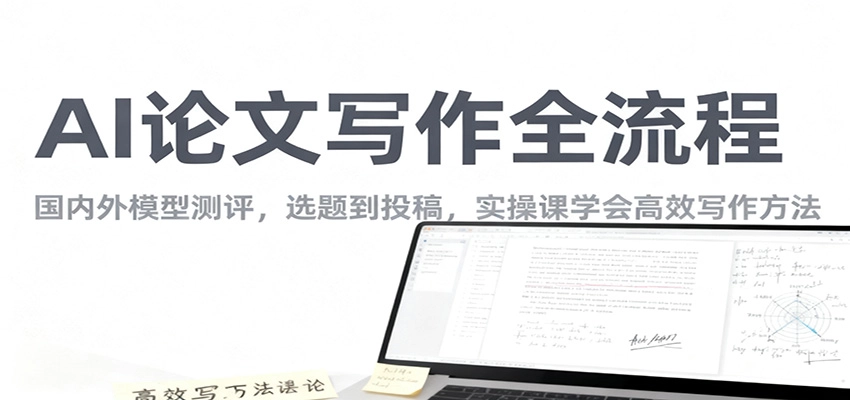 AI论文写作全流程，国内外模型测评，选题到投稿，实操课学高效写作方法