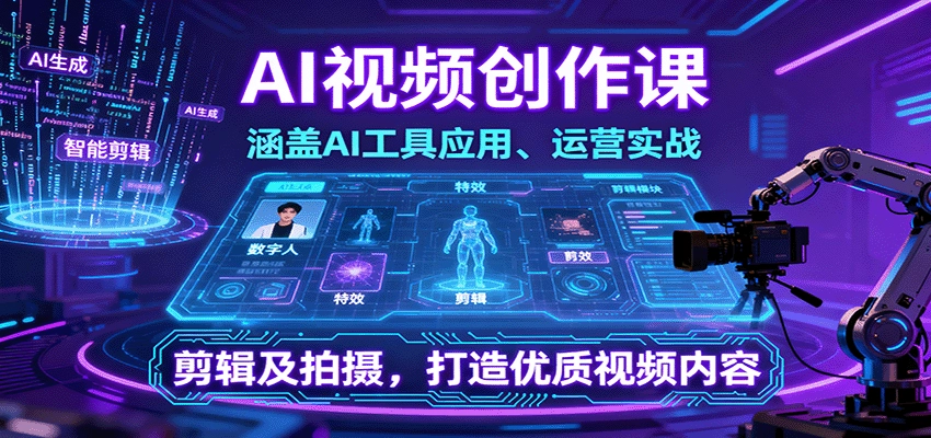 图片[1]客创社区-专注互联网轻资产资源整合与分享AI视频创作课，涵盖AI工具应用、运营实战、剪辑及拍摄，打造优质视频内容客创社区-专注互联网轻资产资源整合与分享客创社区-专注互联网轻资产资源整合与分享