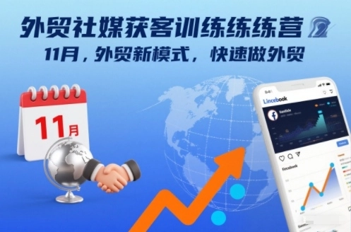 外贸社媒获客训练营11月，外贸新模式，快速做外贸