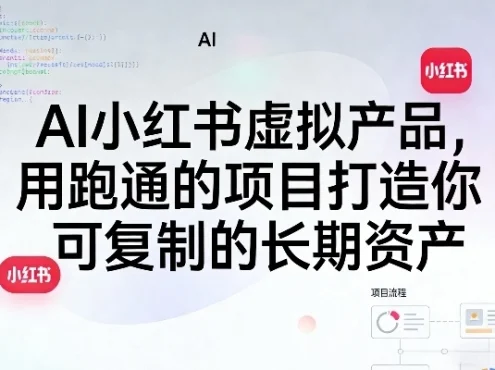 AI小红书虚拟产品，用跑通的项目打造你可复制的长期资产（更新0902）