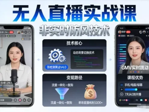 宝子哥无人直播实战课，非实时防风技术，聚焦抖音快手等平台直播带货，轻松开启直播变现之路(更新2026年5月29日)