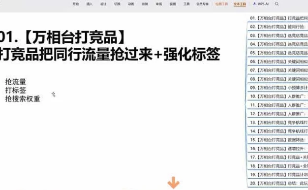 (19431期)老火电商03期万相台截流课:竞品多渠道筛选|多计划测试递增|全站联动拉新收割全套实操教学