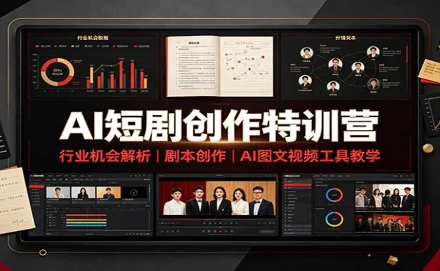 AI短剧创作特训营:行业机会解析,剧本创作,AI图文视频工具教学(文字版)